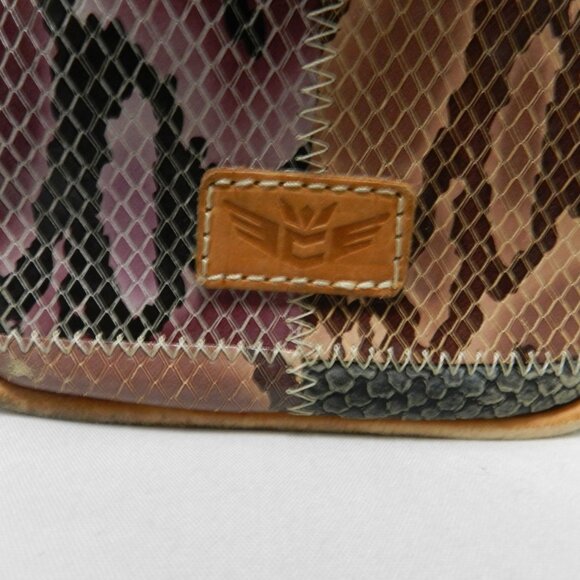 Consuela Classic Sadie Embroidered Patchwork tote bag purse Leather Large - Picture 9 of 16